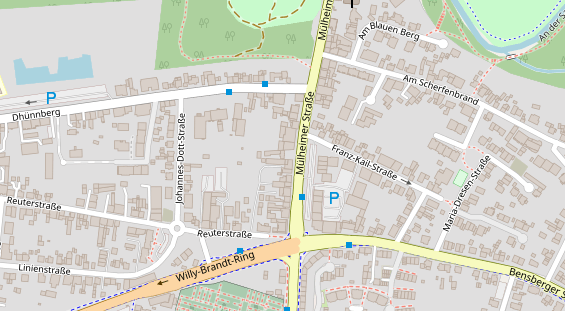 Physiotherapie auf Satellitenbild