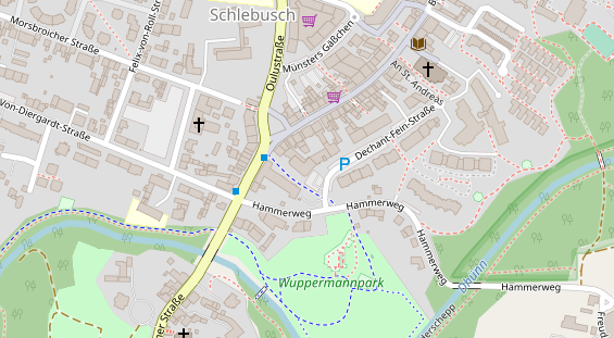 Physiotherapie auf Satellitenbild