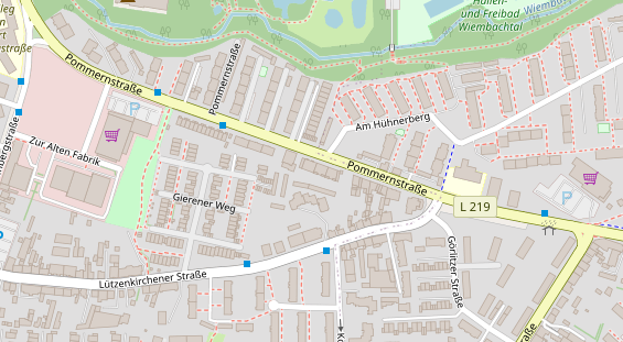 Physiotherapie auf Satellitenbild