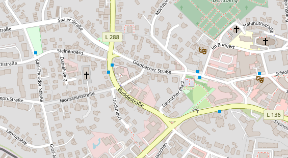 Physiotherapie auf Satellitenbild