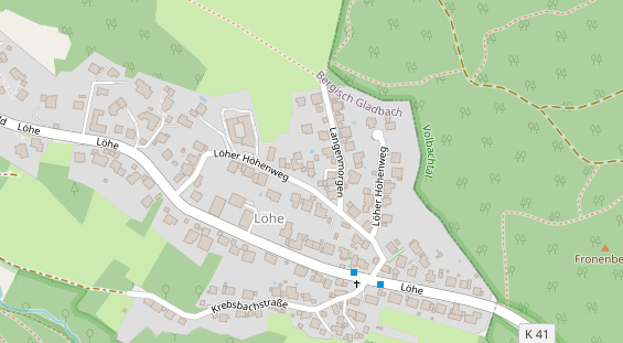 Physiotherapie auf Satellitenbild