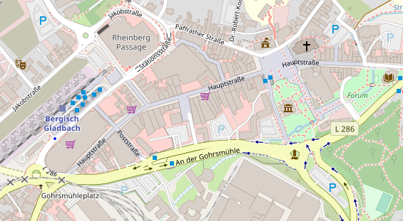 Physiotherapie auf Satellitenbild