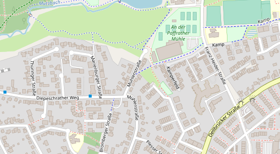 Physiotherapie auf Satellitenbild