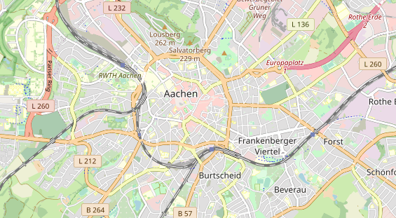 physical therapy on map