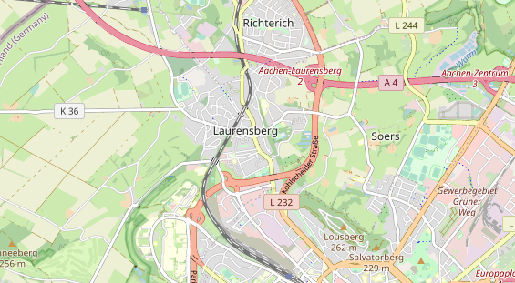 physical therapy on map