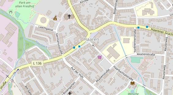 Physiotherapie auf Satellitenbild