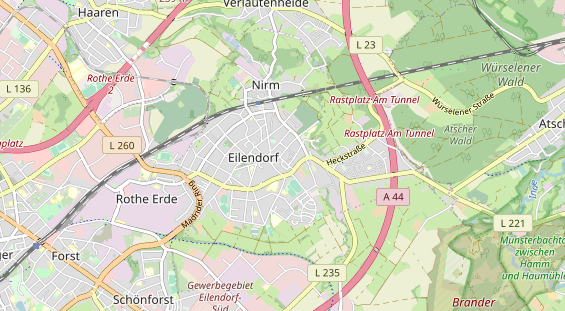 physical therapy on map
