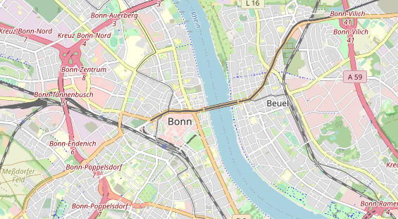 physical therapy on map