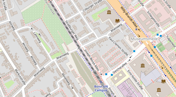 Physiotherapie auf Satellitenbild