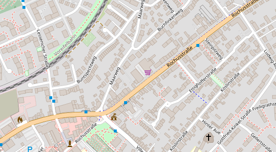 Physiotherapie auf Satellitenbild