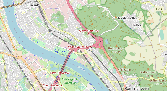 physical therapy on map