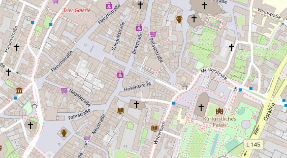 Physiotherapie auf Satellitenbild