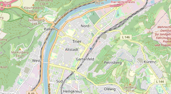 physical therapy on map