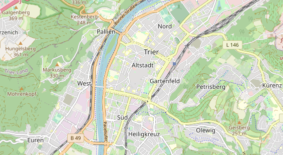 physical therapy on map