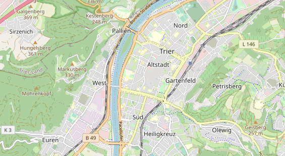physical therapy on map