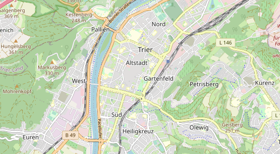 physical therapy on map