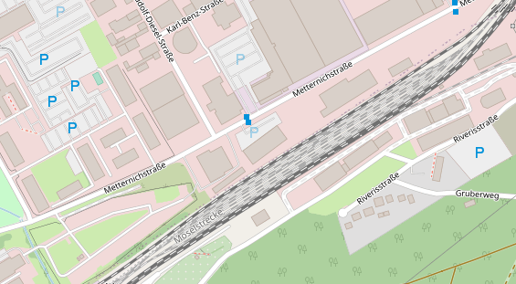 Physiotherapie auf Satellitenbild