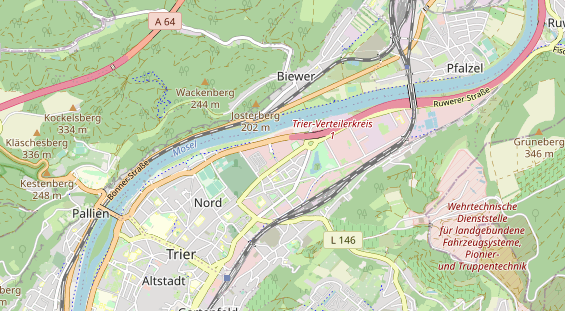 physical therapy on map