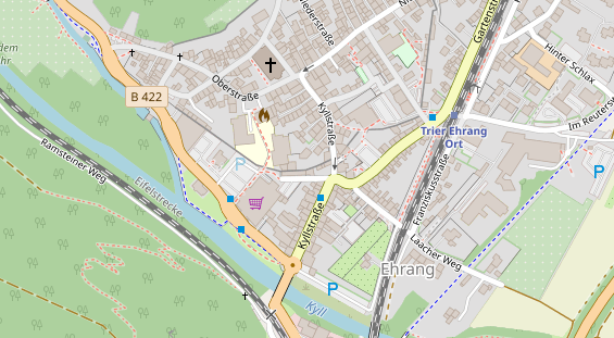 Physiotherapie auf Satellitenbild