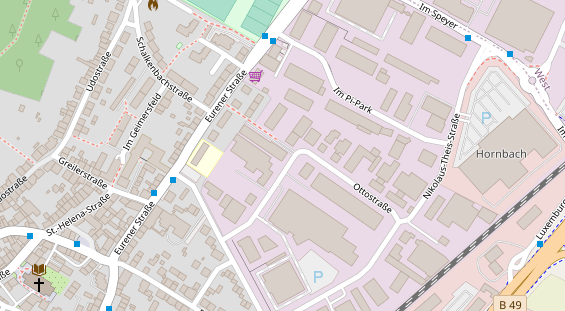 Physiotherapie auf Satellitenbild