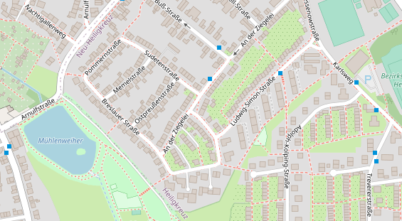 Physiotherapie auf Satellitenbild