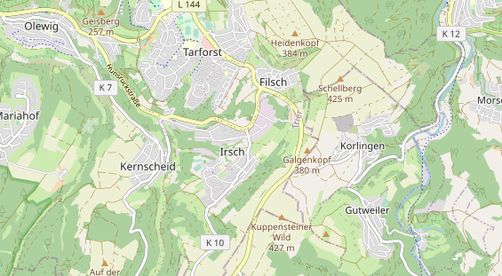 physical therapy on map