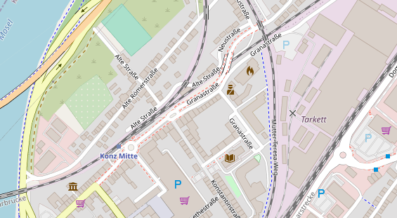 Physiotherapie auf Satellitenbild