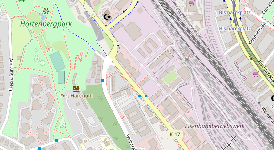 Physiotherapie auf Satellitenbild