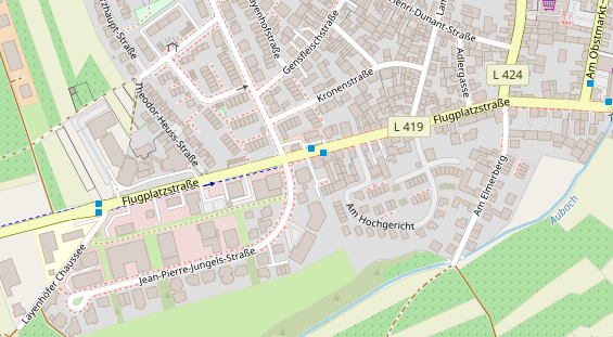 Physiotherapie auf Satellitenbild