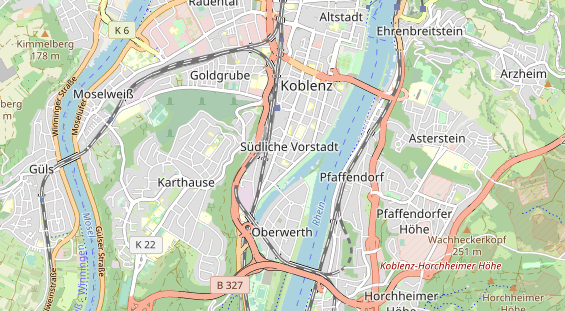 physical therapy on map