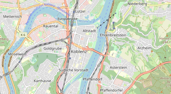 physical therapy on map