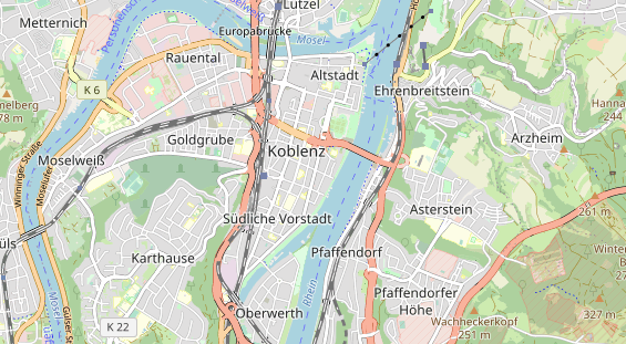 physical therapy on map