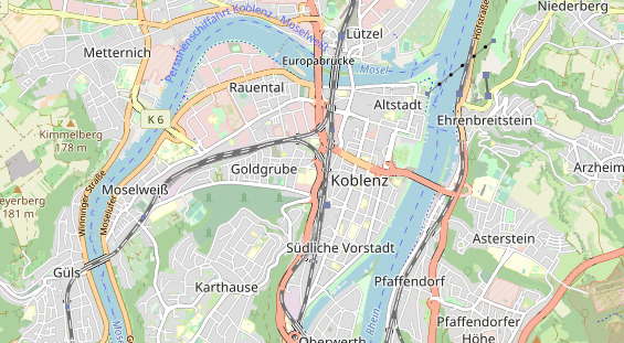 physical therapy on map