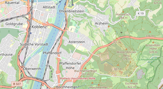 physical therapy on map