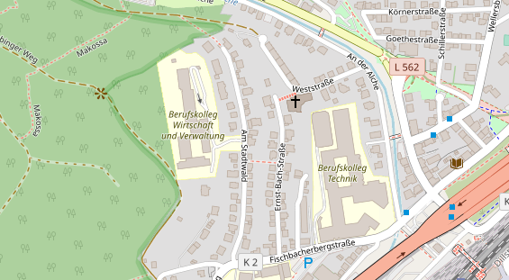 Physiotherapie auf Satellitenbild