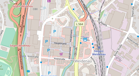 Physiotherapie auf Satellitenbild