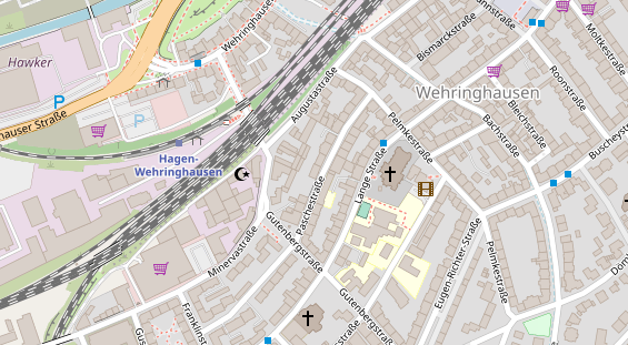 Physiotherapie auf Satellitenbild