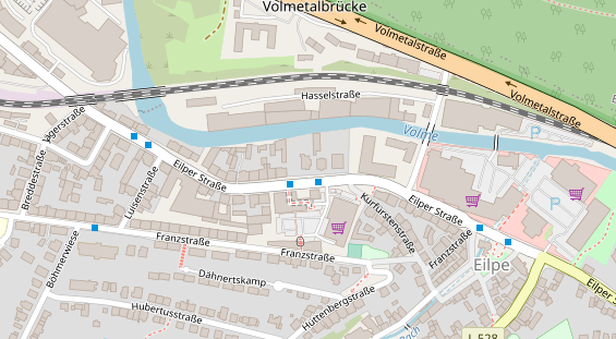 Physiotherapie auf Satellitenbild