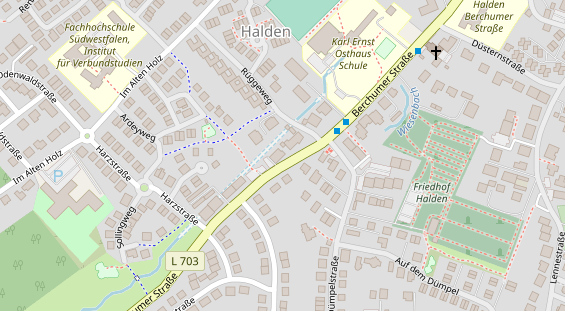 Physiotherapie auf Satellitenbild