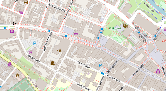 Physiotherapie auf Satellitenbild