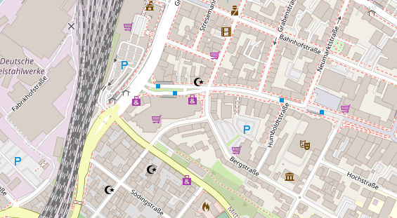 Physiotherapie auf Satellitenbild