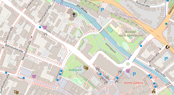 Physiotherapie auf Satellitenbild