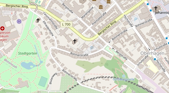 Physiotherapie auf Satellitenbild