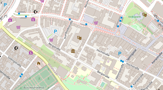 Physiotherapie auf Satellitenbild