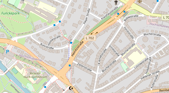 Physiotherapie auf Satellitenbild