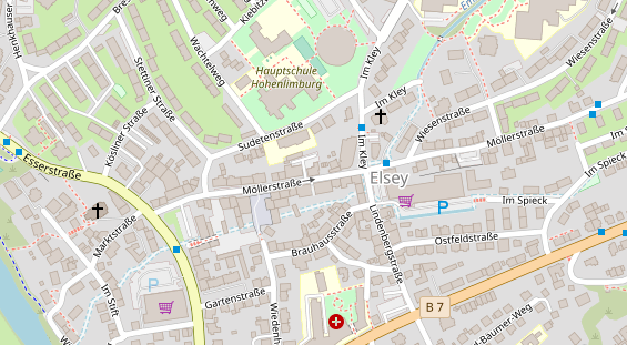 Physiotherapie auf Satellitenbild