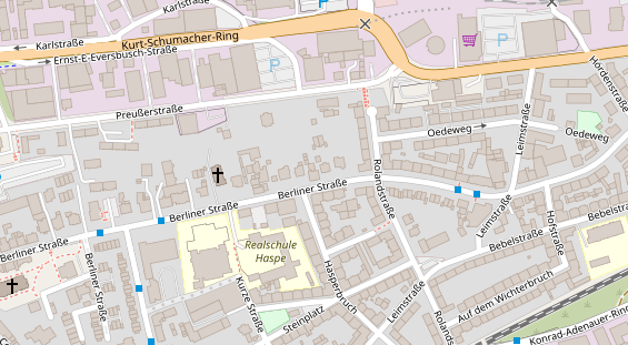 Physiotherapie auf Satellitenbild