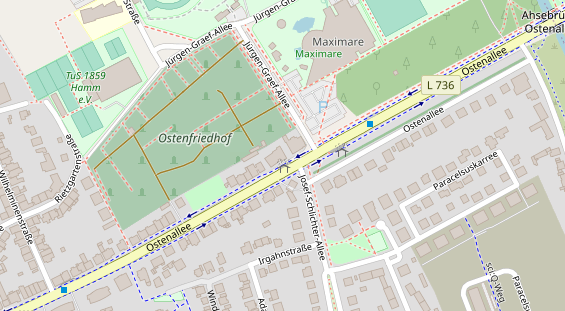 Physiotherapie auf Satellitenbild