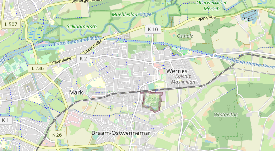 physical therapy on map