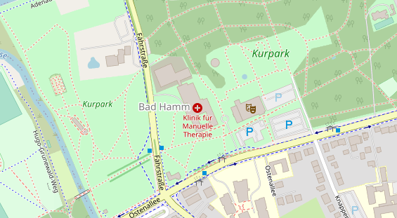 Physiotherapie auf Satellitenbild